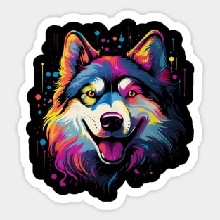 Alaskan Husky Happiness Sticker